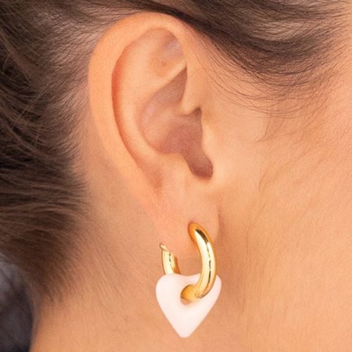 Earcuff 2 en 1 bicolor para mujer