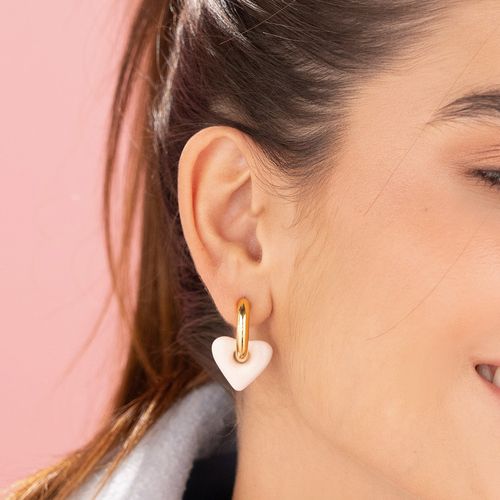 Earcuff 2 en 1 bicolor para mujer