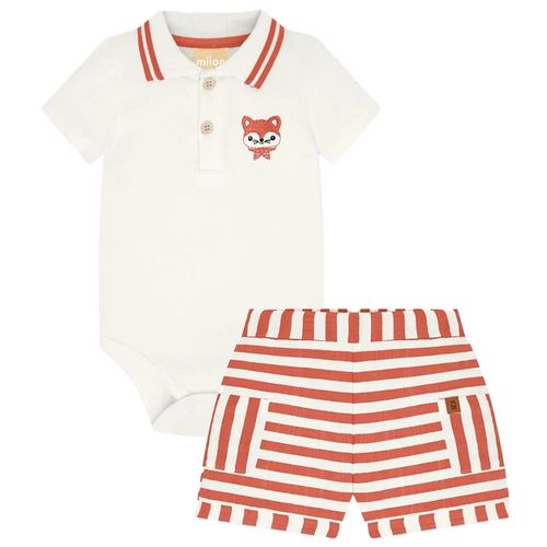Conjunto de 2 piezas bicolor con estampado para bebé niño