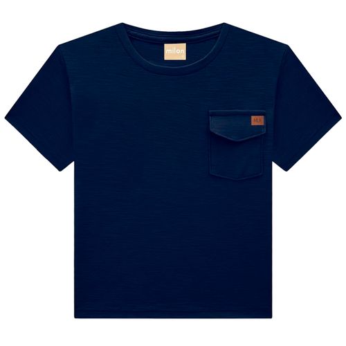 Camiseta azul sólido para niño