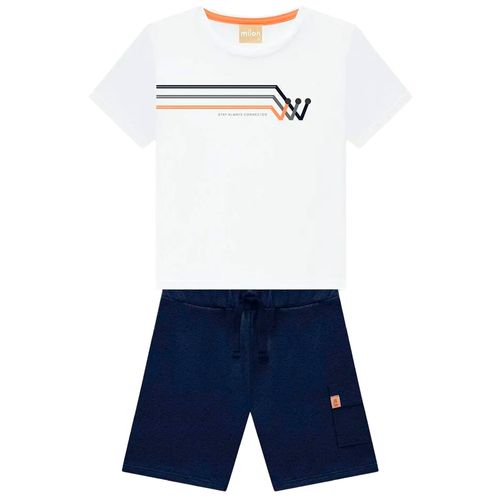 Conjunto de 2 piezas bicolor con estampado para niño