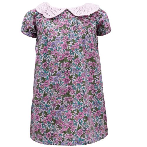 Vestido multicolor con estampado de flores para bebé niña