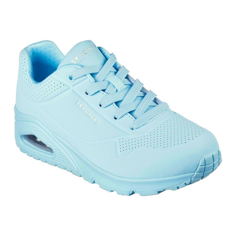Zapato deportivo casual Skechers color celeste para mujer