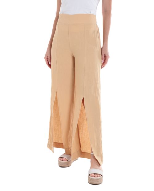 Pantalón Sabrina pull on anaranjado de cintura alta para dama