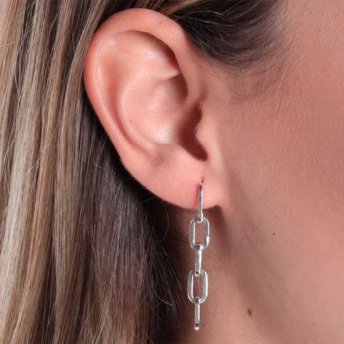 Aretes de plata plateados para mujer