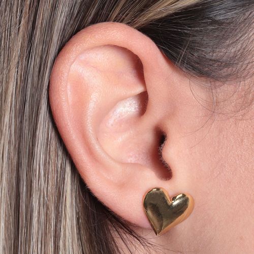 Aretes de plata dorados para mujer