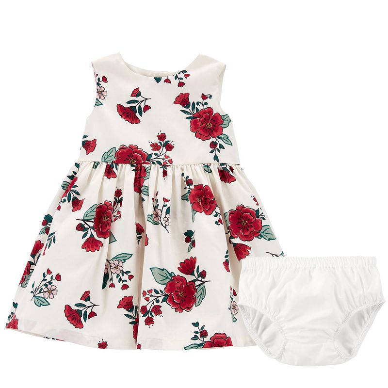 104710690-Vestido-blanco-con-estampado-de-flores-para-bebe-niña