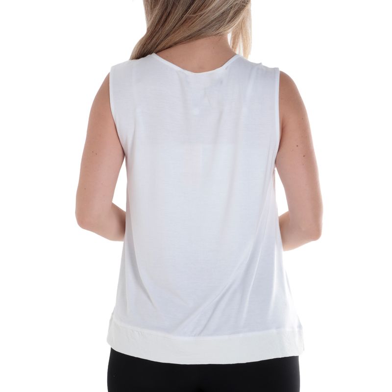 Blusa blanca sin manga hotsell