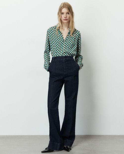 Blusa Sfera casual estampada manga larga para mujer