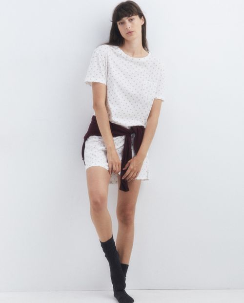 Camisón Sfera estampado manga corta para mujer