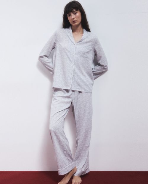 Pijama con pantalón Sfera estampada para mujer