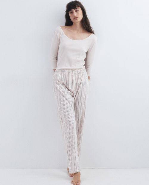 Pijama con pantalón Sfera estampada para mujer