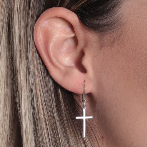 Aretes colgantes de plata para mujer