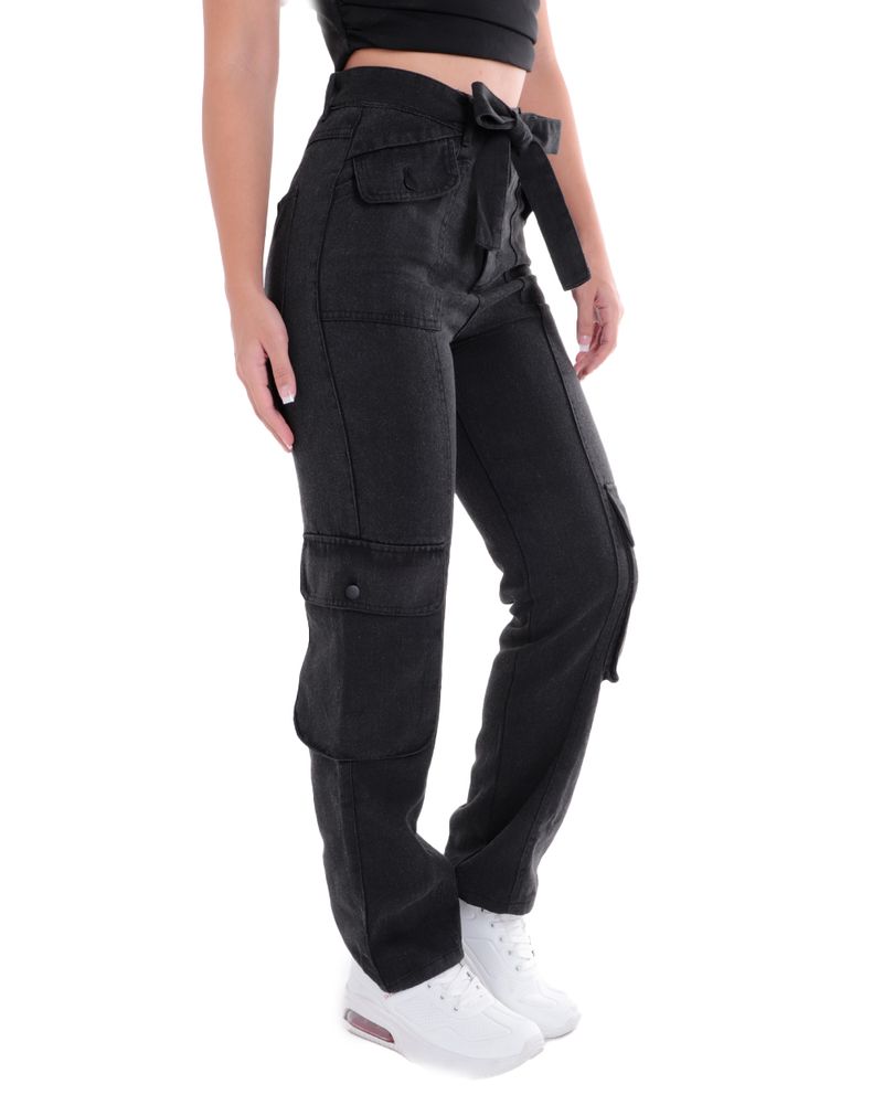 104514191-Jeans-Unexpected-cargo-negro-de-cintura-alta-para-mujer