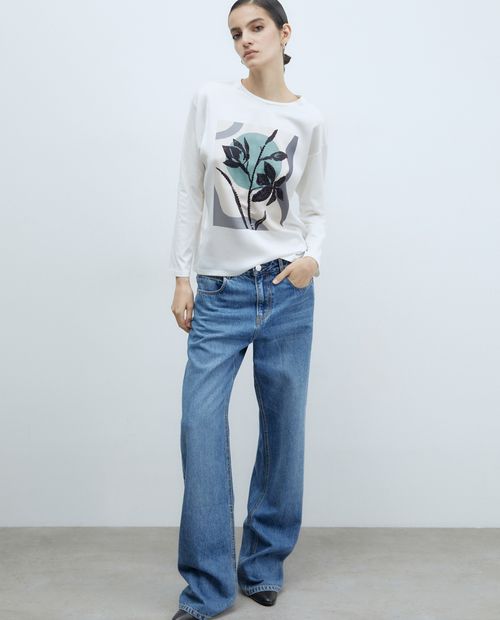 Blusa Sfera sweatshirt estampada manga larga para mujer
