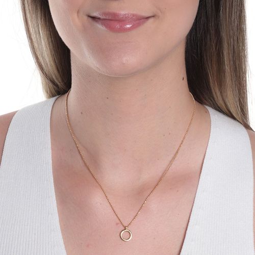 Cadena de plata con baño de oro de 18K 1mm- 18" para mujer