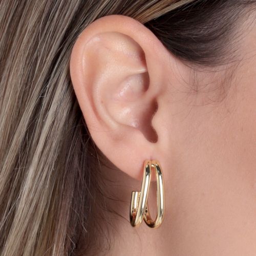 Aretes Nes dorados para mujer