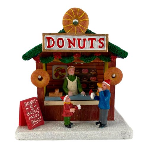 Tienda navideña de donas con  iluminación 12cm x 8.5cm x 13cm