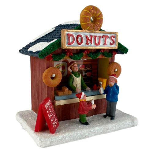 Tienda navideña de donas con  iluminación 12cm x 8.5cm x 13cm