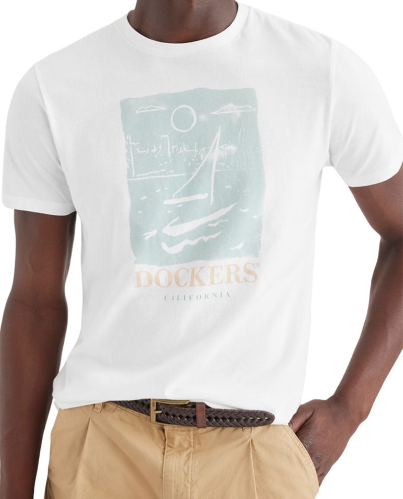 104686449-Camiseta-Dockers-blanca-estampada-para-hombre
