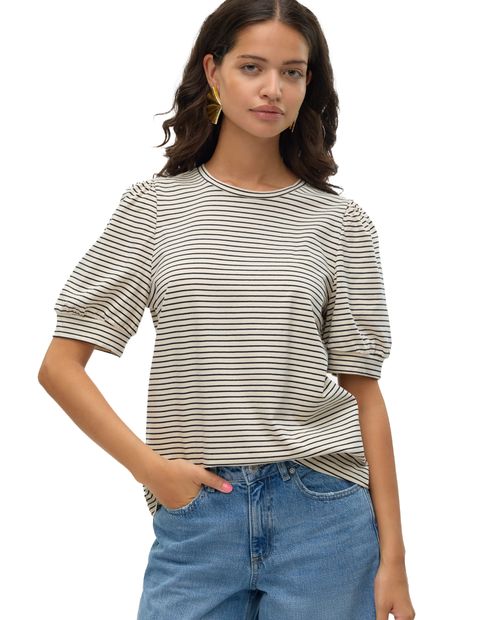 Camiseta Vero Moda rayada manga 3/4 para mujer