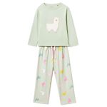 104716654-Pijama-verde-con-estampado-de-llama-para-niña