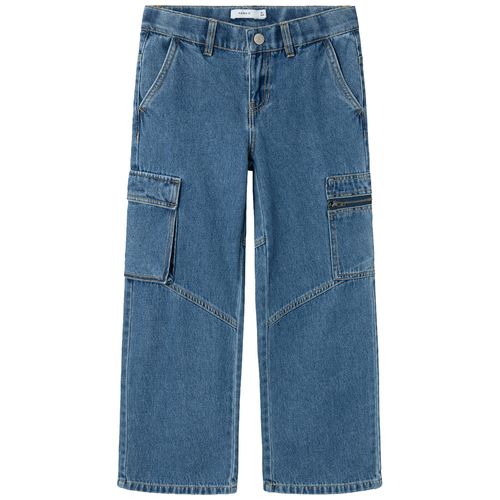 Jeans azul sólido para niña