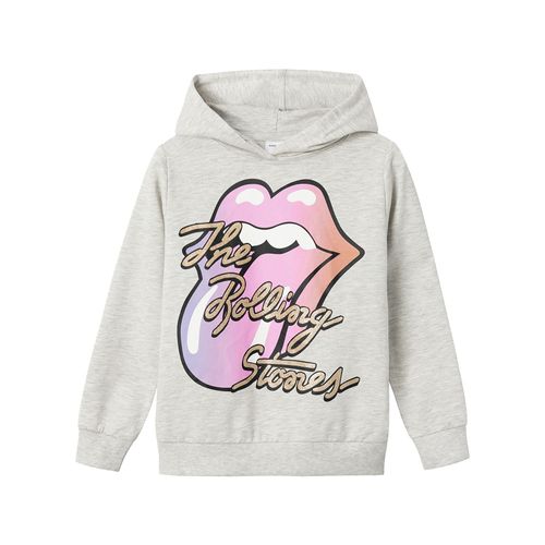 Sudadera gris con estampado para niña