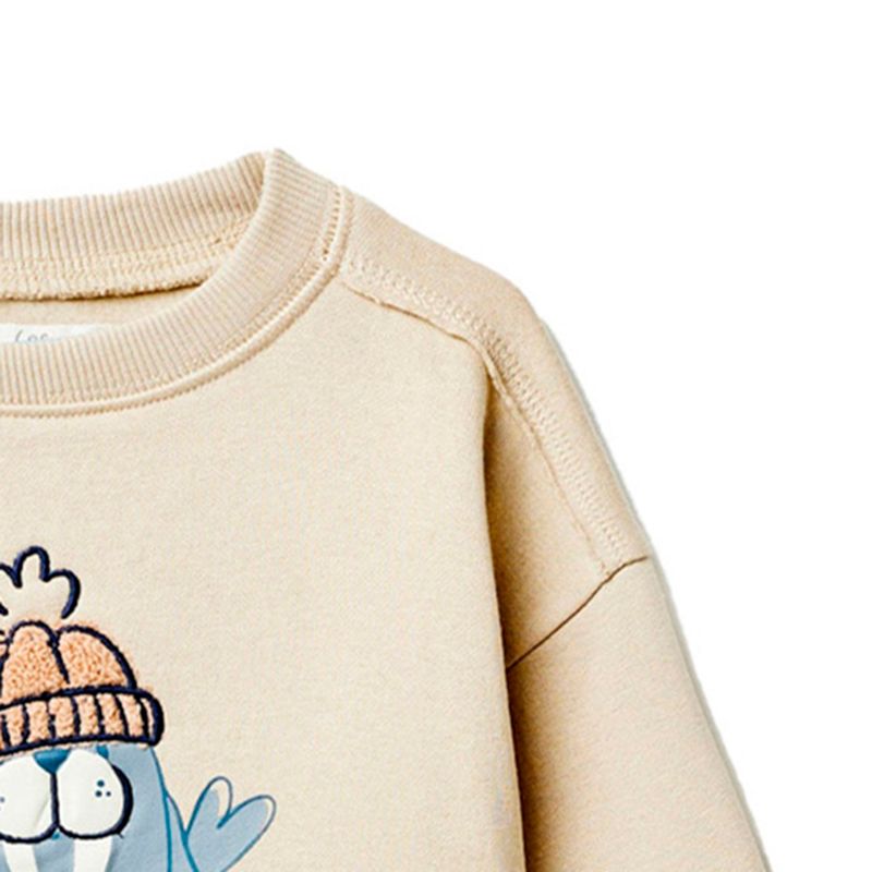 104714530-Sudadera-beige-con-estampado-para-bebe-niño