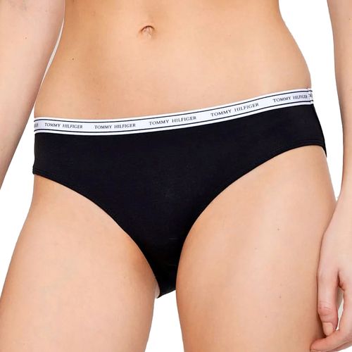 Panti Tommy Hilfiger negro de cintura media para mujer