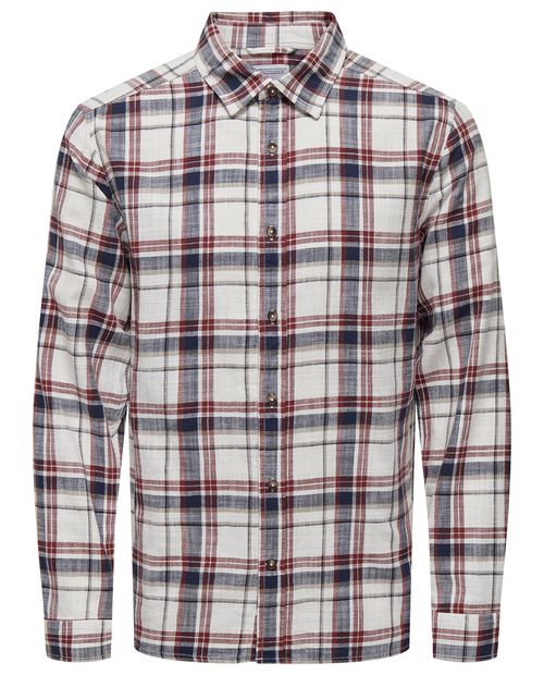 Camisa slim fit Only & Sons multicolor cuadriculada para hombre