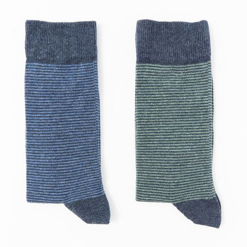 Pack de 2 pares de calcetines Sfera multicolor rayados para hombre