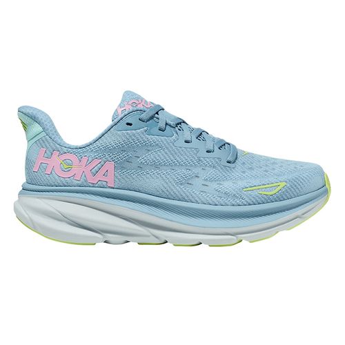Zapato Hoka Clifton deportivo color celeste para mujer