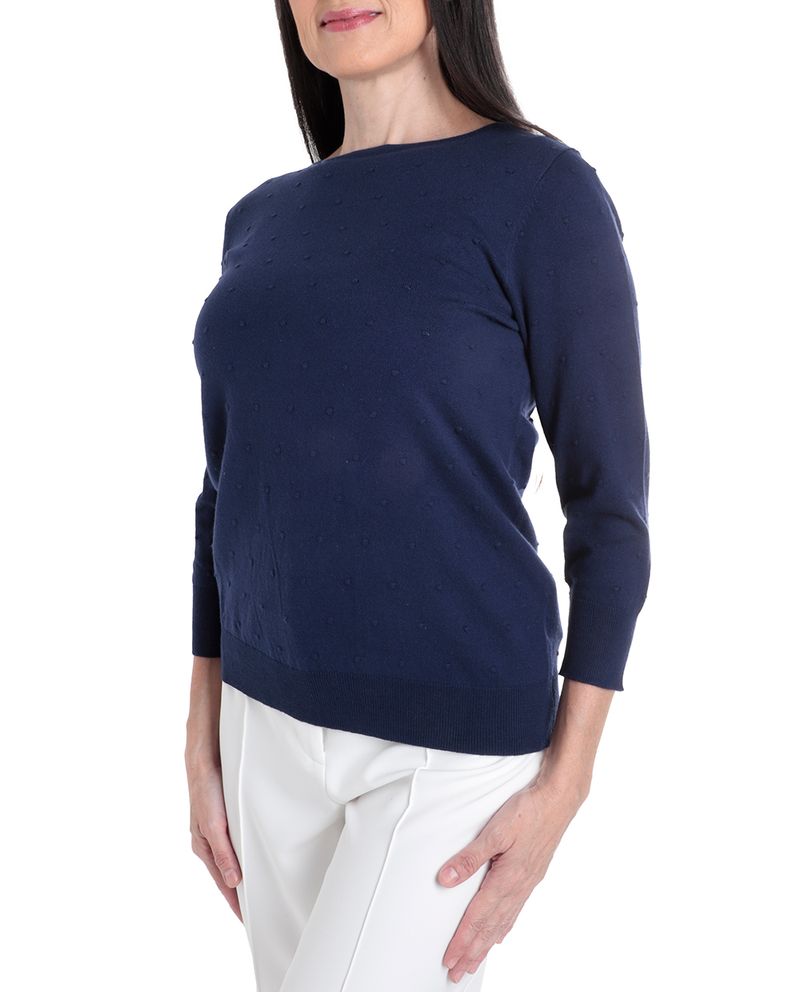 104564466-Sueter-Nicolle-pull-over-mangas-3-4-azul-para-mujer