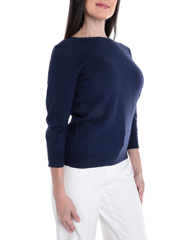 104564466-Sueter-Nicolle-pull-over-mangas-3-4-azul-para-mujer