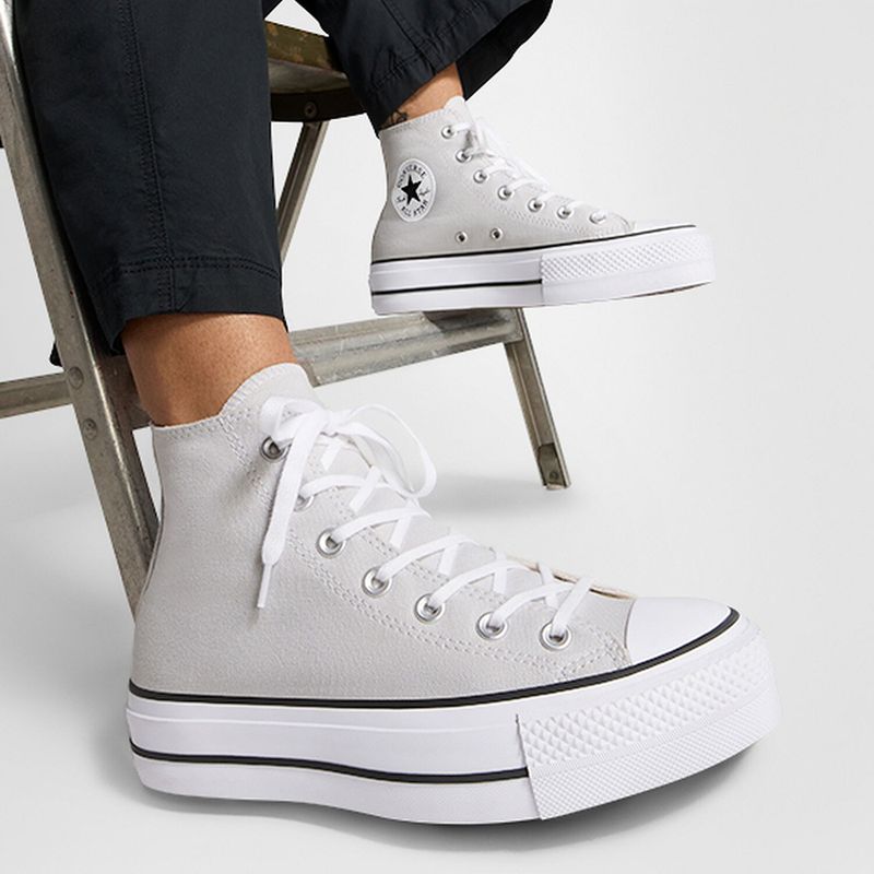 Botín Converse Chuck Taylor All Star Lift casual gris para mujer ...