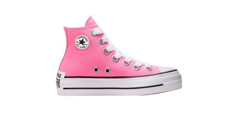 Zapato Converse Chuck Taylor All Star Lift color rosado blanco para mujer