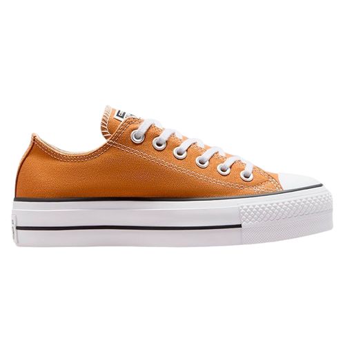 Zapato Converse Chuck Taylor All Star Lift casual color café/blanco para mujer