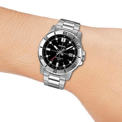 Reloj Casio análogo acero inoxidable plateado para hombre