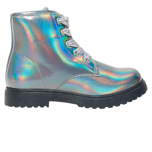 Bota casual Sfera color gris holográfico para niña