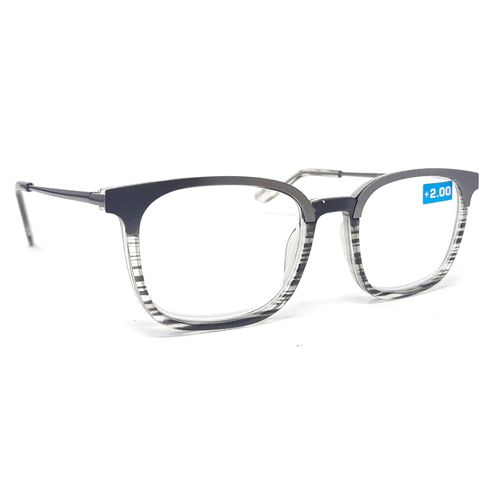 Lentes de prescripción cuadrados +2.00 Foster Grant acetato unisex