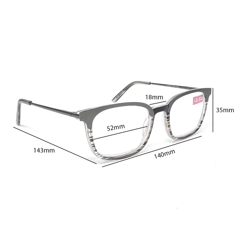 104691100-Lentes-de-prescripcion-cuadrados--2.50-Foster-Grant-acetato-unisex