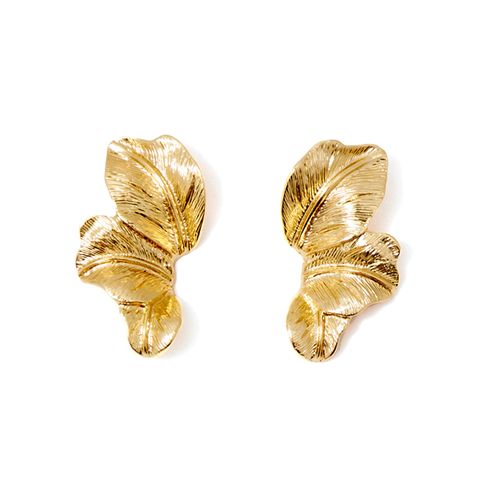 Aretes bañados en oro para mujer