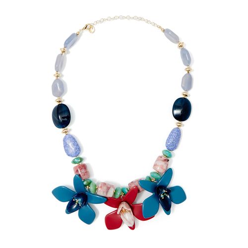 Choker de flores multicolor para mujer