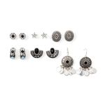 104720550-Set-de-6-aretes-plata-negro-para-mujer