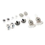 104720550-Set-de-6-aretes-plata-negro-para-mujer