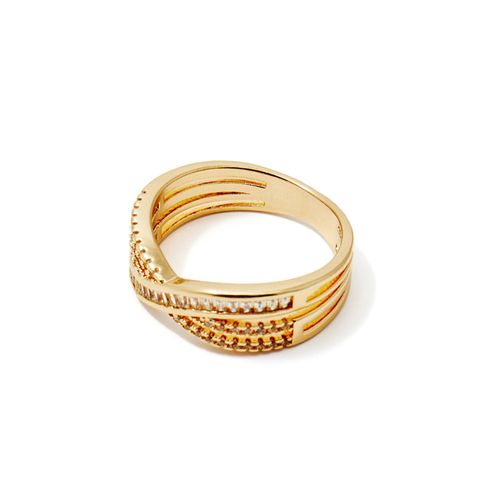 Anillo con baño de oro para mujer