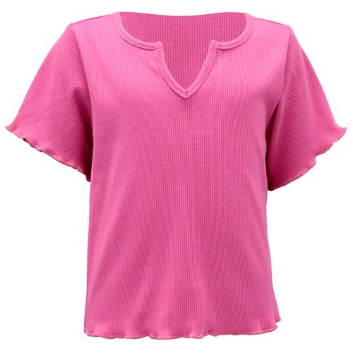 Blusa rosada sólida para niña