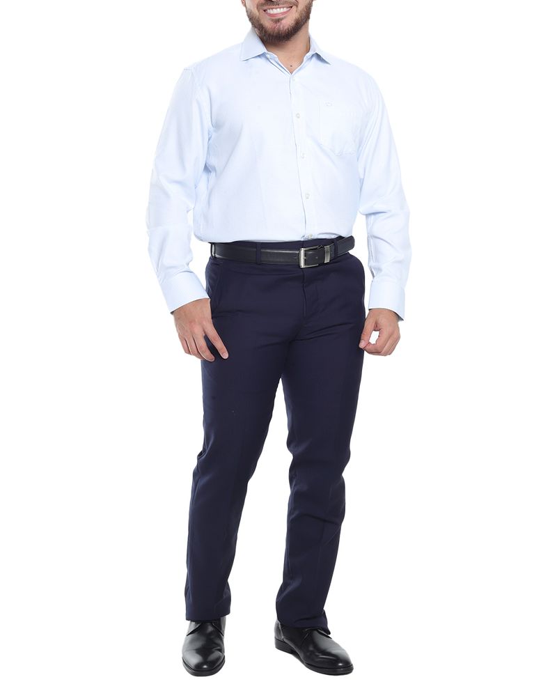 104682064-Camisa-classic-fit-Oscar-de-la-Renta-celeste-micro-cuadros-para-hombre