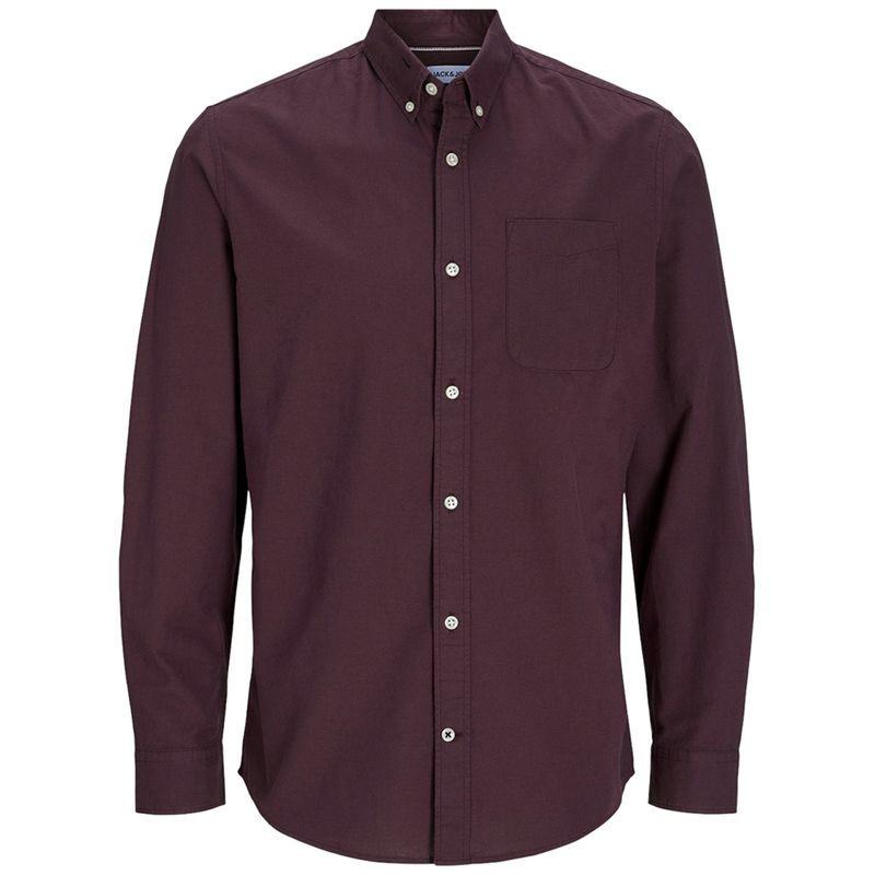 Camisa burgundy para hombre cheap